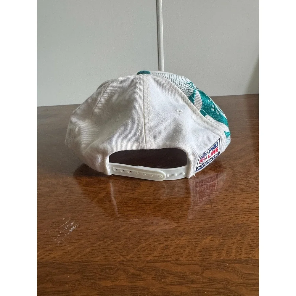 Vintage Miami Dolphins Hat Shadow Laser One Size White‎ NFL Sports Specialties